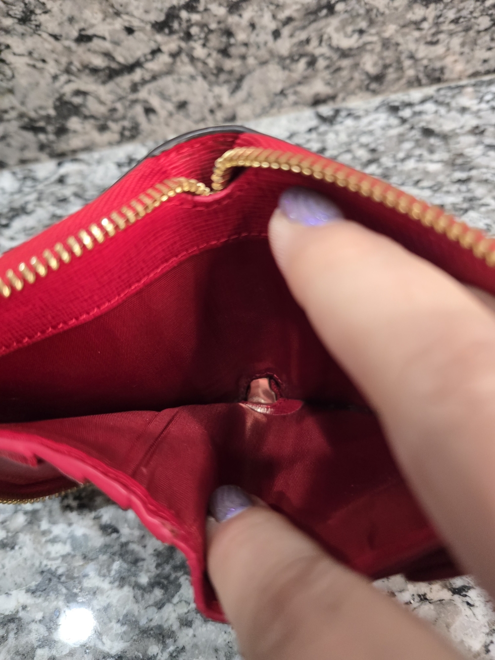 EUC Furla Red Babylon Zip Around Compact Wallet - NO CALL-OUTS - Picture 4 of 10